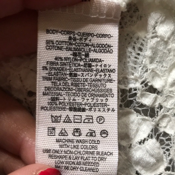 Free People Sheer White Lace Cut Out Tank - Picture 8 of 8